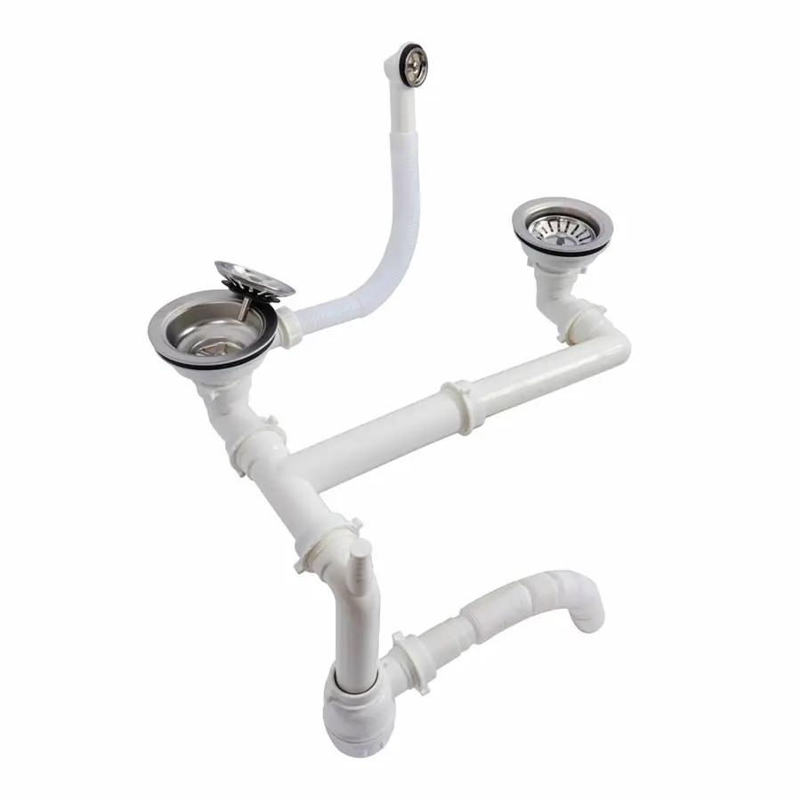 Сифон двойной для гранитных моек с переливом VALESO (арт. 840)