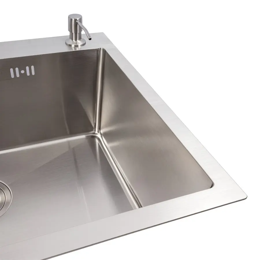 Кухонная мойка нержавейка CM 100*50 R VALESO Handmade (3.0/0.8)