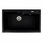 Гранитная мойка для кухни VALESO NIKA 7545 матовая Черный металлик