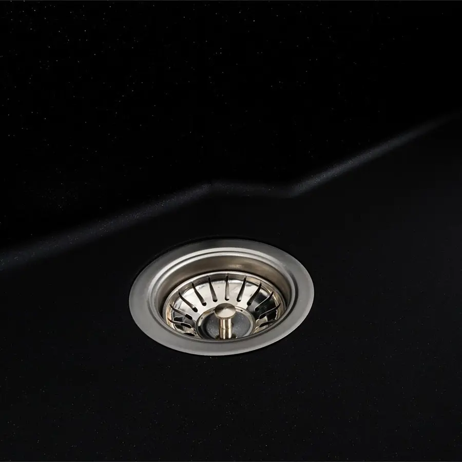 Гранитная мойка для кухни VALESO NIKA 7545 матовая Черный металлик