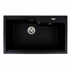 Гранитная мойка для кухни VALESO NIKA 7545 матовая Черный металлик
