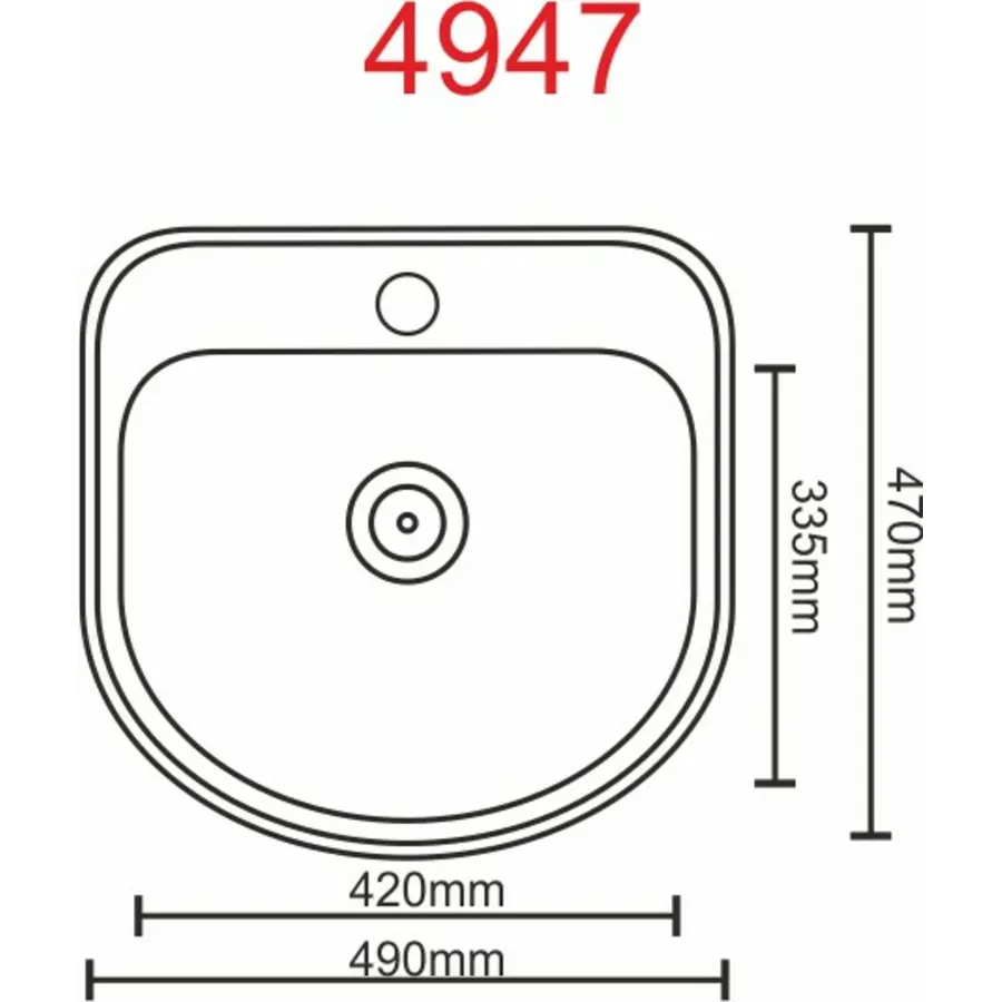 Кухонная мойка из нержавеющей стали VALESO САТИН 4947 (0,8/180 мм)