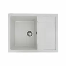 Гранитная мойка для кухни VALESO INTENSO 6550 матовая Белая в точку