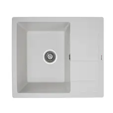 Гранітна мийка для кухні VALESO ARIA 5851 матова Білосніжна