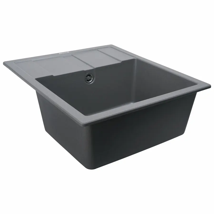 Гранитная мойка для кухни VALESO ARIA 5851 матовая Серый муссон