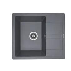 Гранітна мийка для кухні VALESO ARIA 5851 матова Сірий мусон