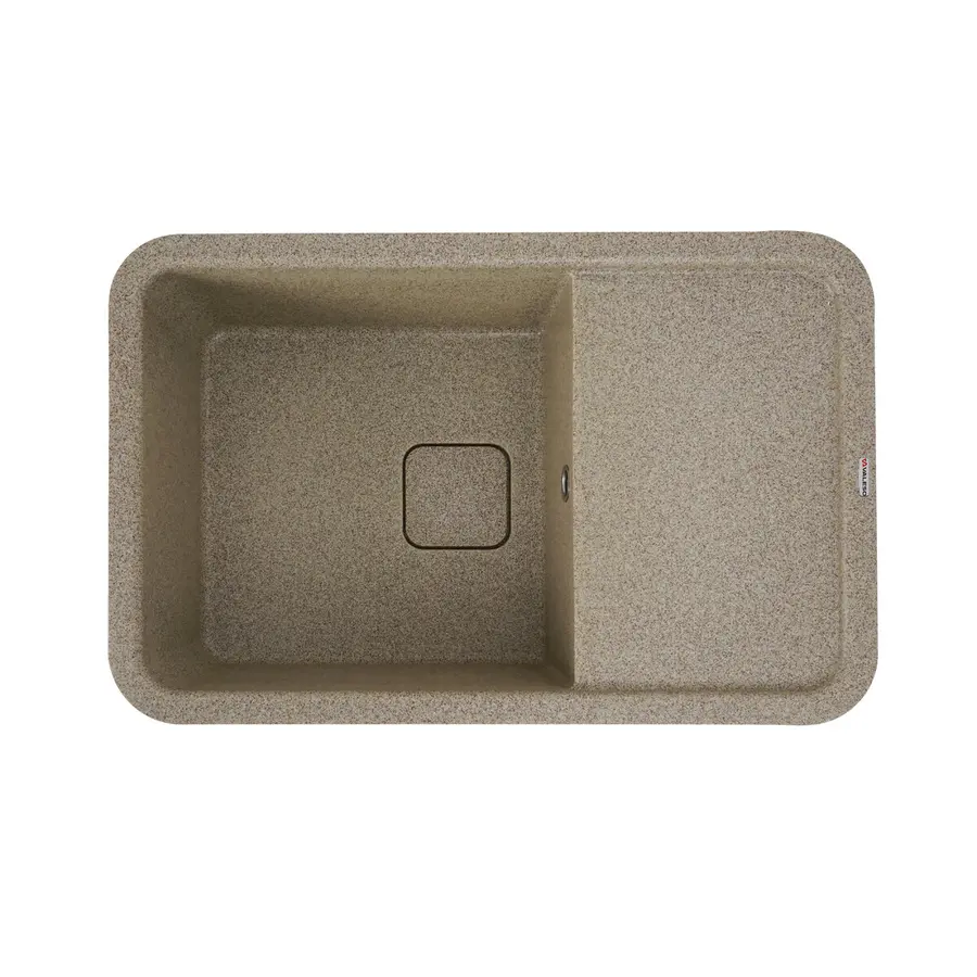 Гранітна мийка для кухні VALESO CUBE 7850 матова Карамель