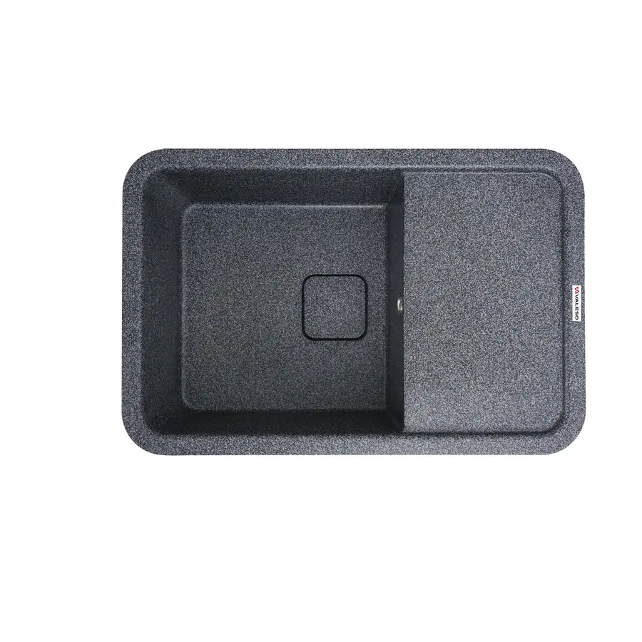 Гранітна мийка для кухні VALESO CUBE 7850 матова Графіт