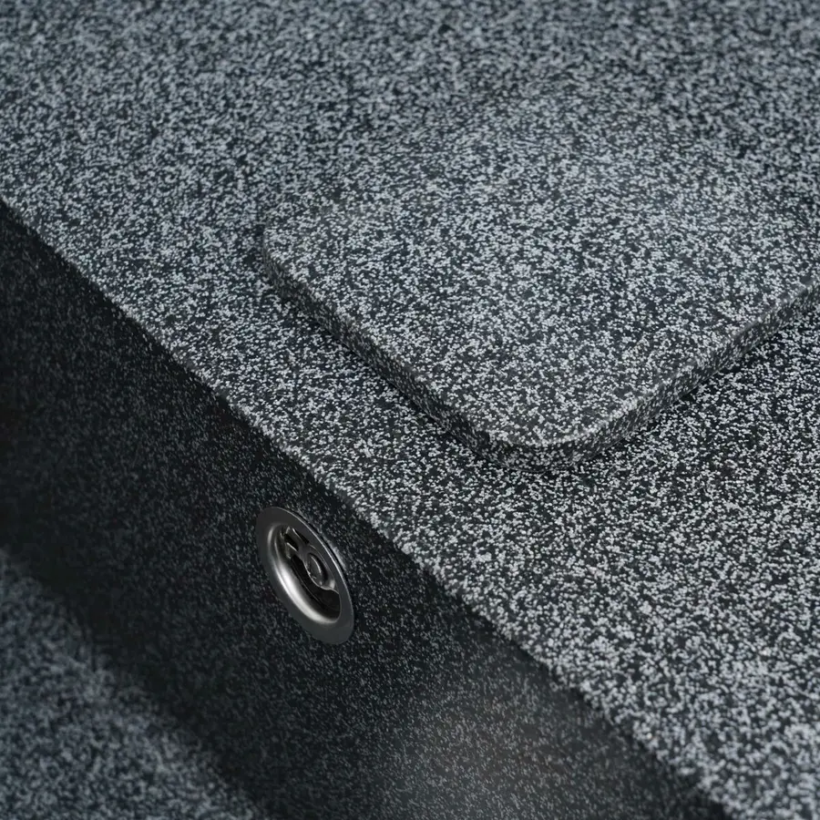 Гранітна мийка для кухні VALESO CUBE 7850 матова Графіт