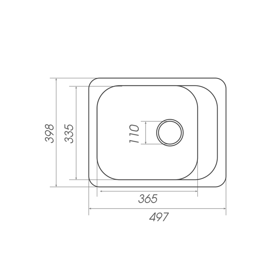 Гранитная мойка для кухни VALESO KORRADO 4050 матовая Белоснежная