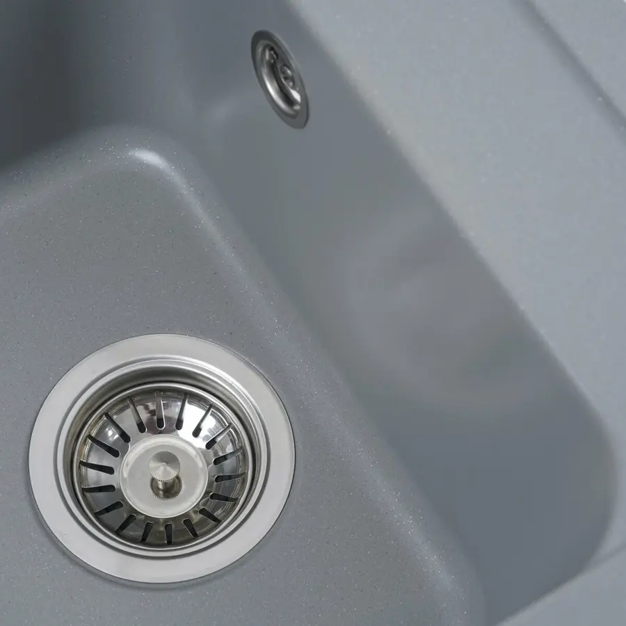 Гранітна мийка для кухні VALESO KORRADO 4050 матова Сірий металік