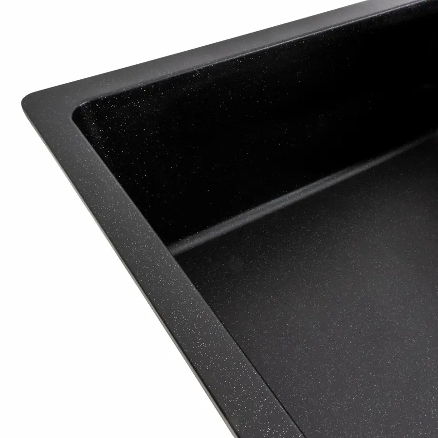 Гранитная мойка для кухни VALESO ROMA 7850 матовая Черный металлик