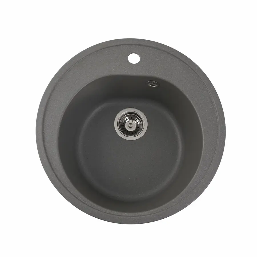 Гранитная мойка для кухни VALESO LUNA 510 матовая Серый муссон