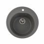 Гранитная мойка для кухни VALESO 510 LUNA матовая Серый муссон