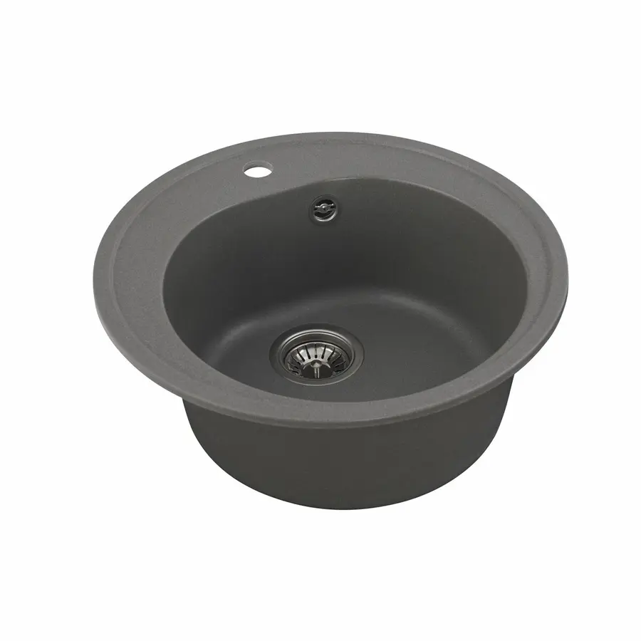 Гранитная мойка для кухни VALESO LUNA 510 матовая Серый муссон