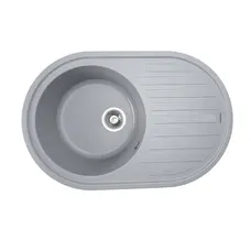 Гранитная мойка для кухни VALESO LIRA 7750 матовая Серый металлик