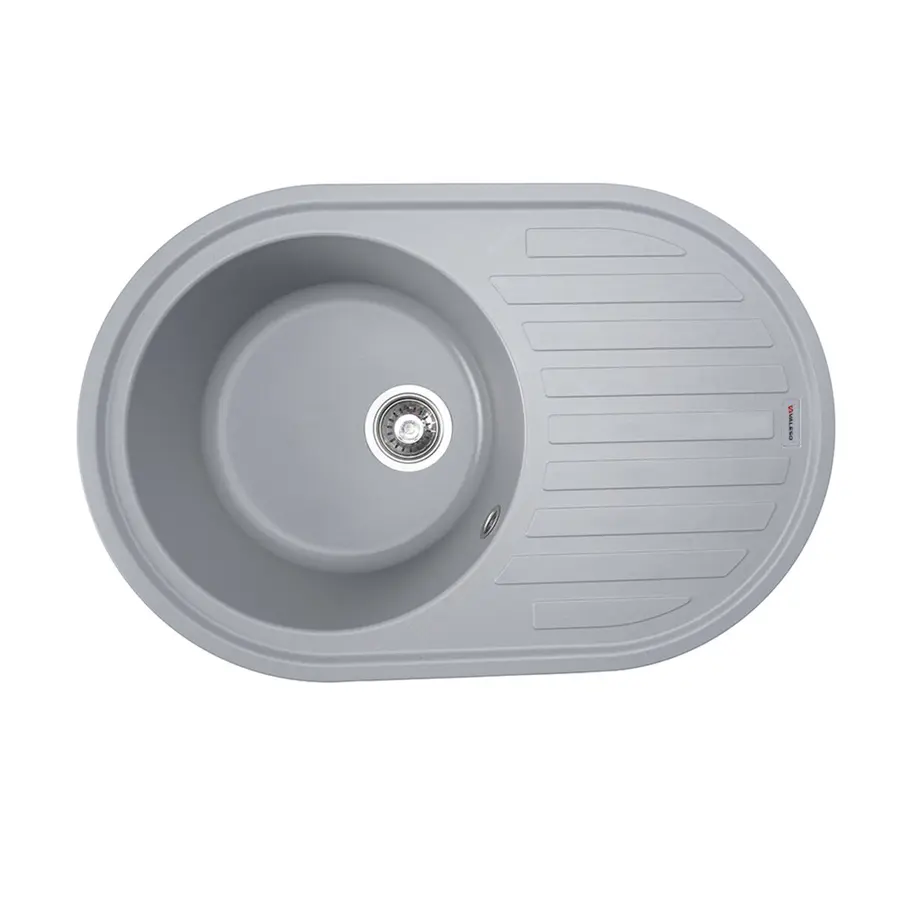 Гранітна мийка для кухні VALESO LIRA 7750 матова Сірий металік