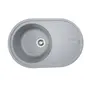 Гранітна мийка для кухні VALESO LIRA 7750 матова Сірий металік