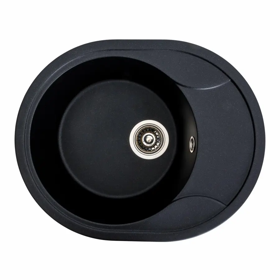 Гранитная мойка для кухни VALESO ONYX 5847 матовая Черный металлик