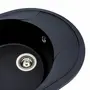 Гранитная мойка для кухни VALESO ONYX 5847 матовая Черный металлик