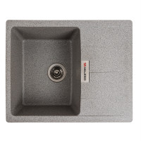 Гранитная мойка для кухни VALESO 6250 ZIRKONE матовый Серый