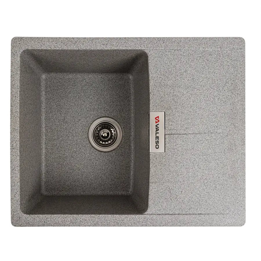 Гранітна мийка для кухні VALESO ZIRKONE 6250 матова Сірий