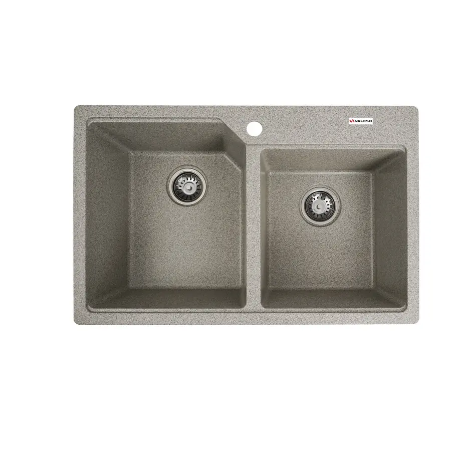 Гранітна мийка для кухні VALESO 7850 HARMONY матова Сіра