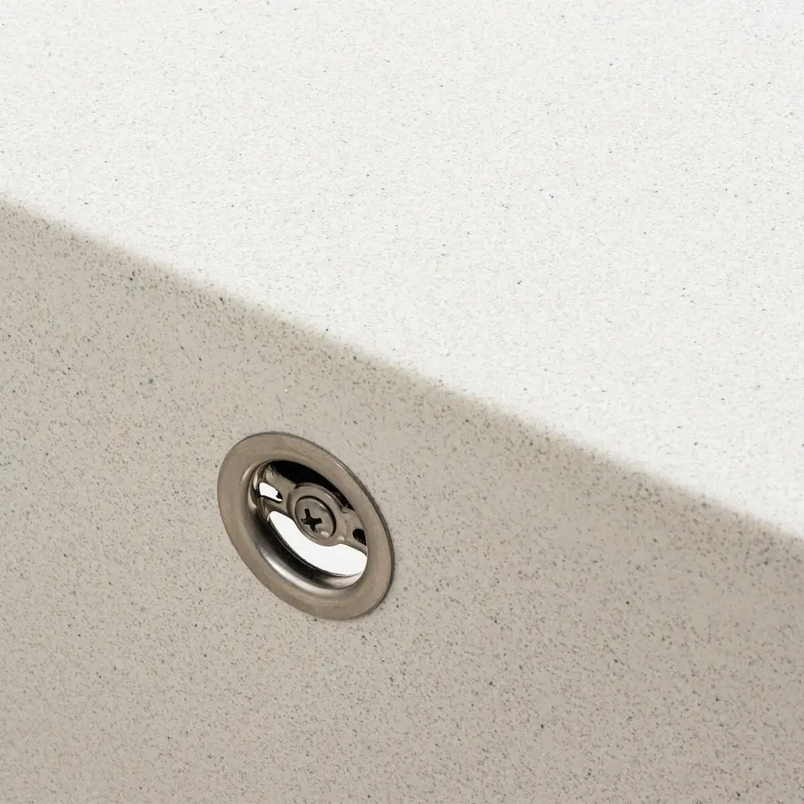 Гранітна мийка для кухні VALESO AZURIT 7950 матова Біла в крапку