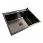 Кухонна мийка VALESO Handmade PVD 70*50 чорна (сифон круглий, 3,0/0,8)