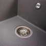 Гранітна мийка для кухні VALESO SOLID 7843 матова Сірий металік