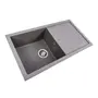 Гранитная мойка для кухни VALESO SOLID 7843 матовая Серый металлик