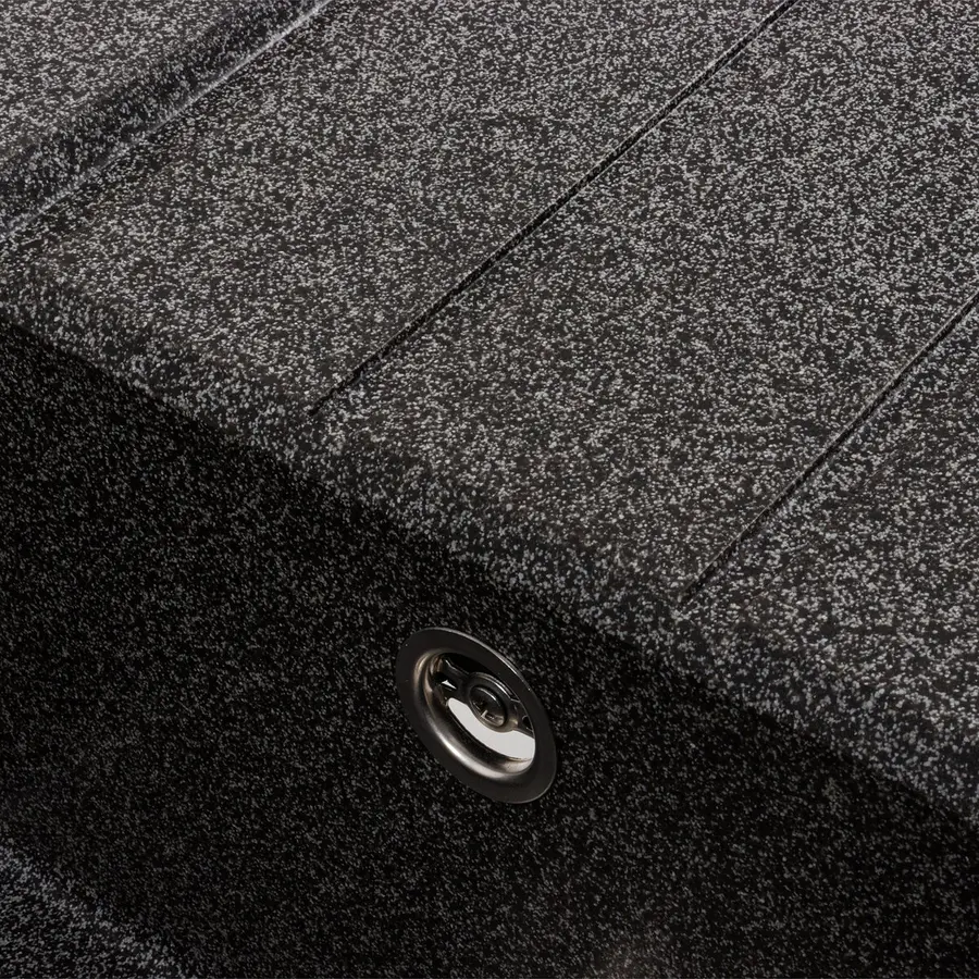 Гранітна мийка для кухні VALESO SOLID 7843 матова Графіт