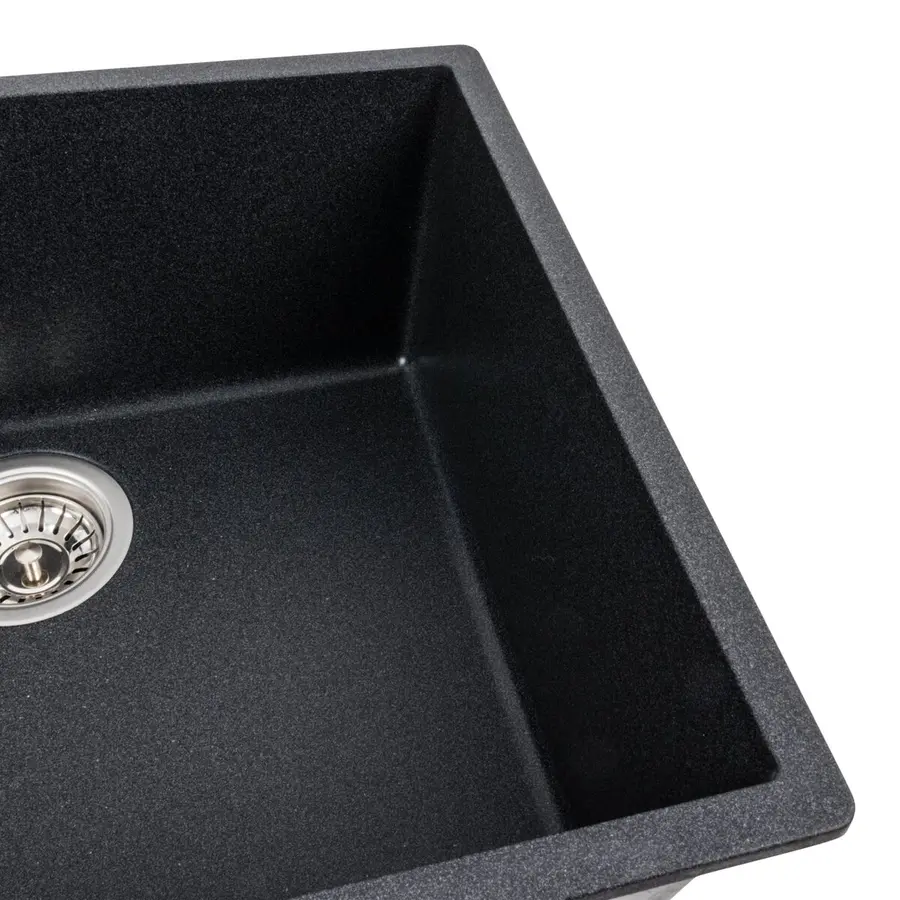 Гранитная мойка для кухни VALESO OASIS 5444 матовая Карбон