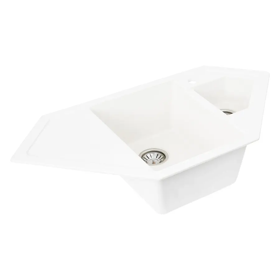 Гранітна мийка для кухні VALESO 9950 PANDORA матова Білосніжна