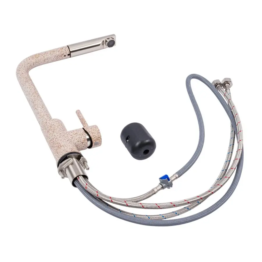 Q411B змішувач кухонний VALESO КАРАМЕЛЬ (з висувною лійкою)