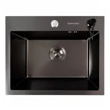 Кухонна мийка 50*40 PVD чорна Valeso Handmade (3,0/0,8)