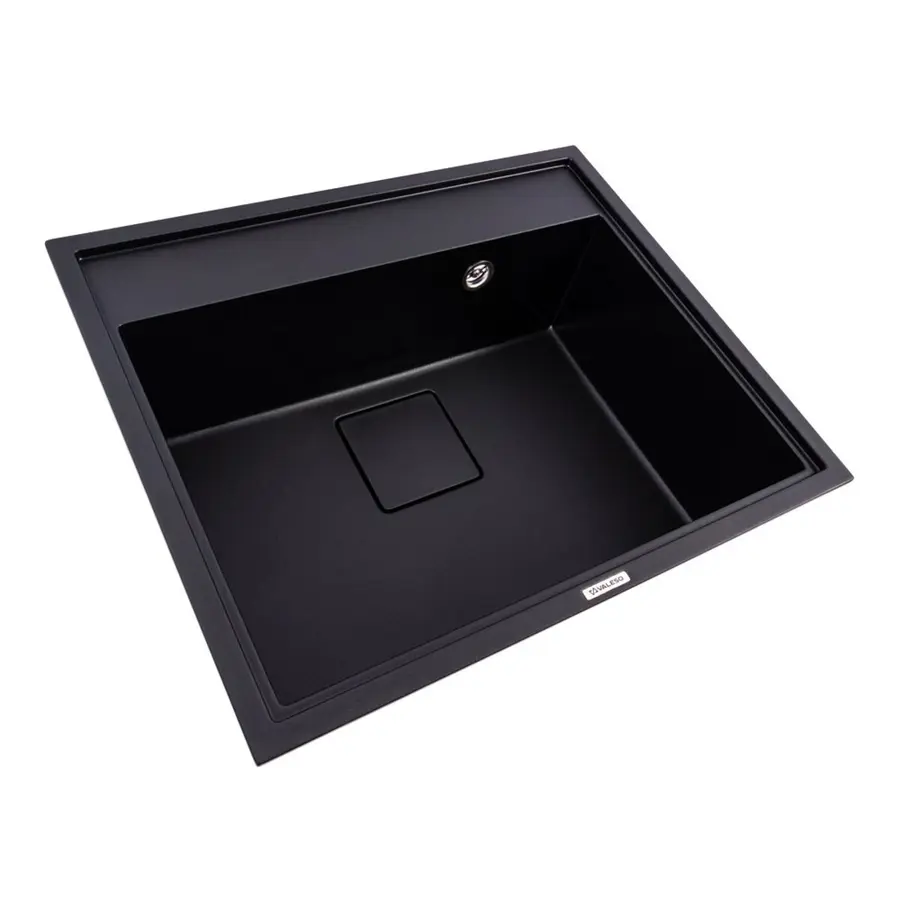 Гранитная мойка для кухни VALESO SHERLIT 6050 матовая Черная