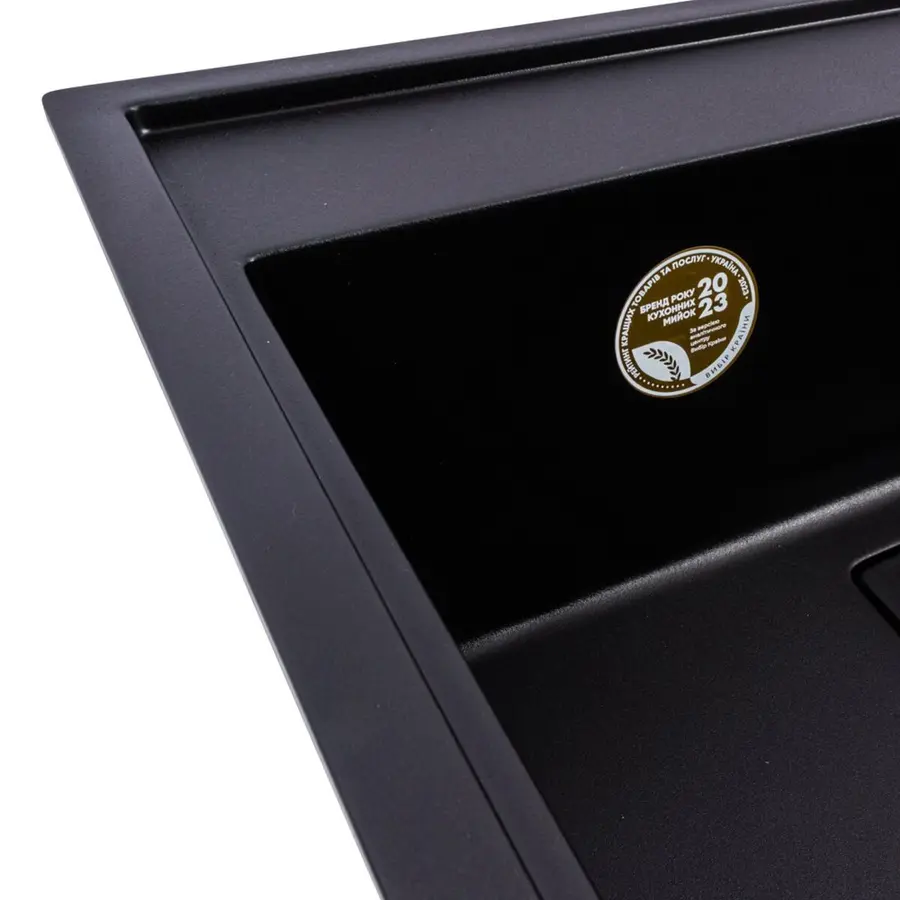 Гранитная мойка для кухни VALESO SHERLIT 6050 матовая Черная