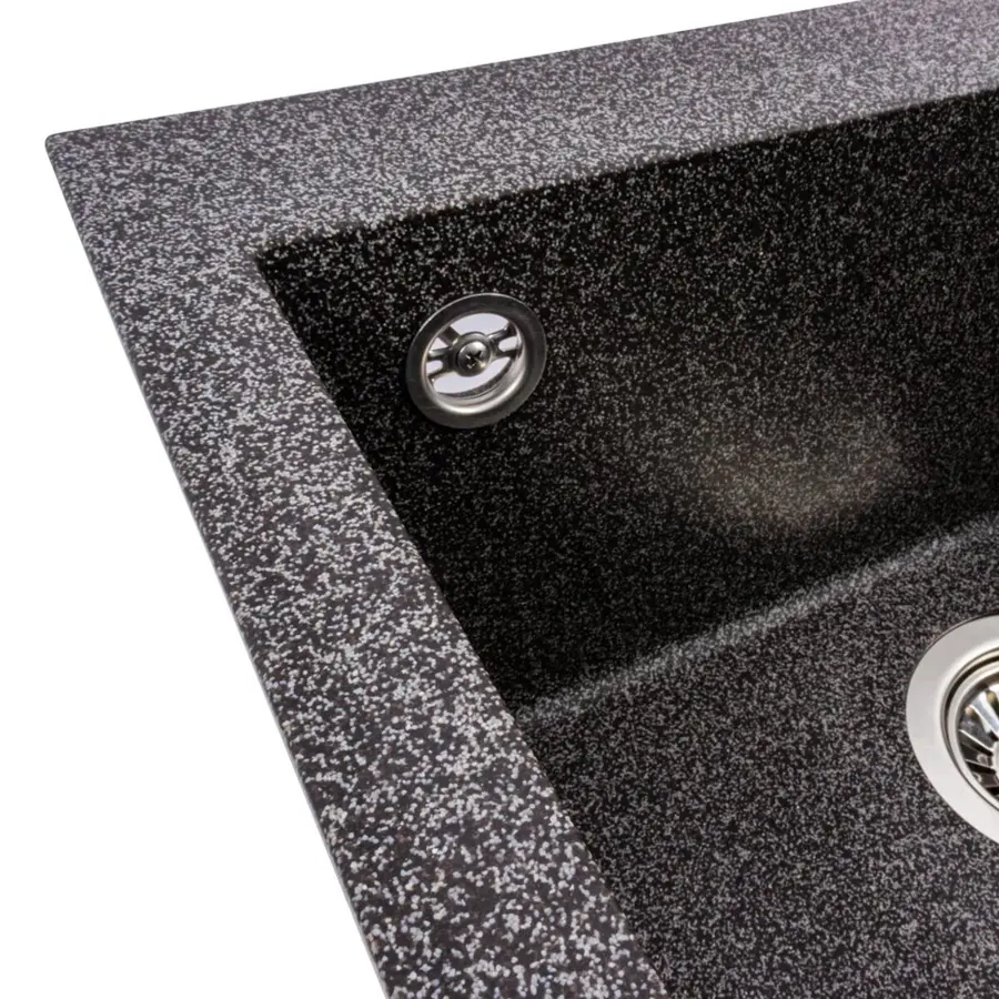 Гранитная мойка для кухни VALESO GALAX 5050 матовая Графит