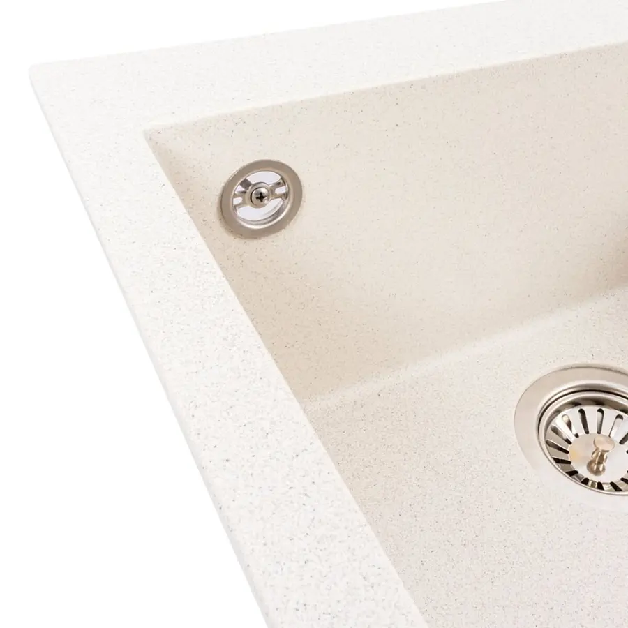 Гранітна мийка VALESO GALAX 5050 матова Біла в крапку