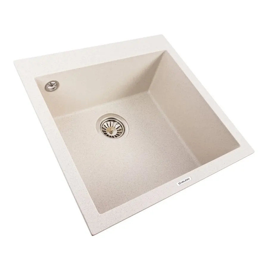 Гранітна мийка VALESO GALAX 5050 матова Біла в крапку