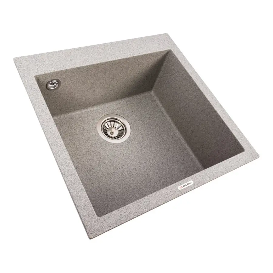 Гранитная мойка для кухни VALESO GALAX 5050 матовая Серая