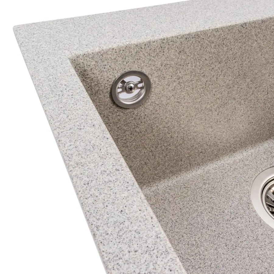 Гранитная мойка для кухни VALESO GALAX 5050 матовая Серая