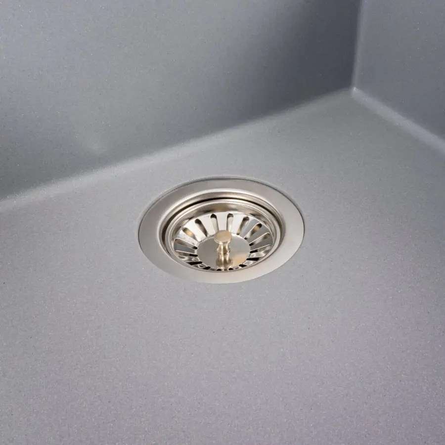 Гранитная мойка для кухни VALESO GALAX 5050 матовая Серый металлик