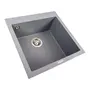 Гранитная мойка для кухни VALESO GALAX 5050 матовая Серый металлик