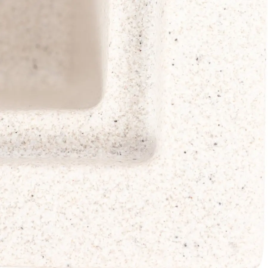 Кухонна мийка гранітна VALESO 6050 SHERLIT (біла в крапку)