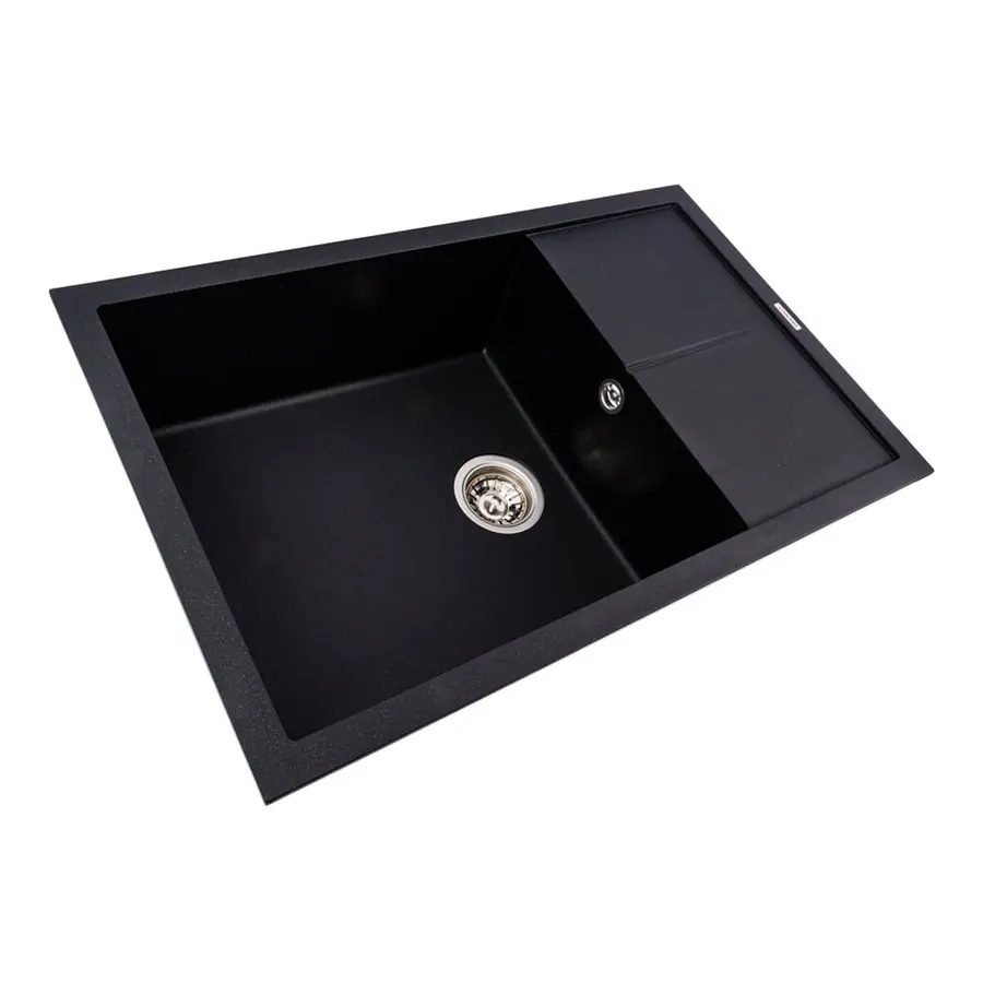 Гранітна мийка VALESO CALYPSO 7950 матова Чорний металік