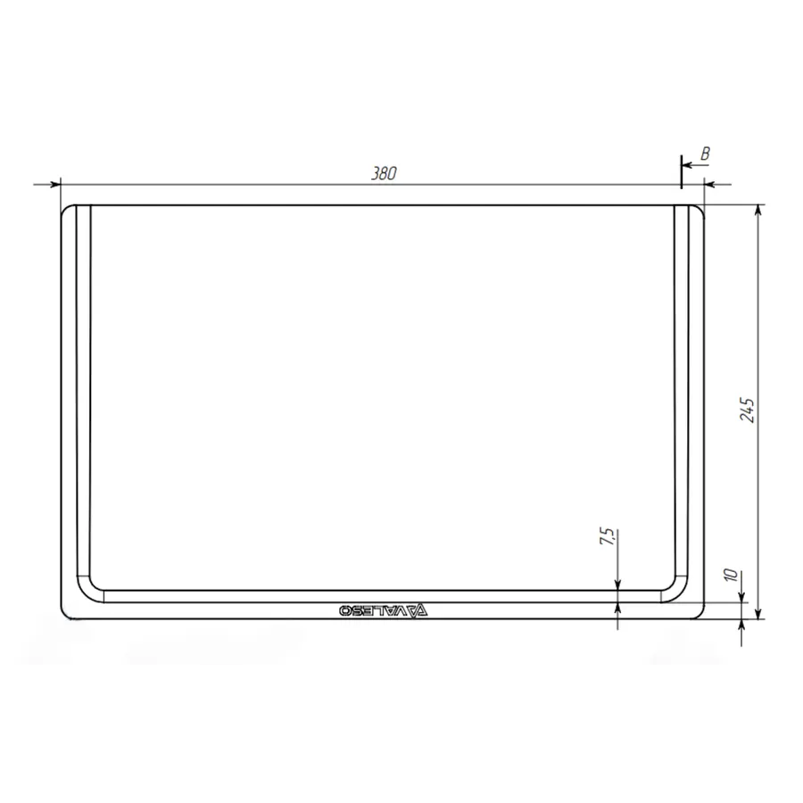 Доска разделочная TM Valeso, дуб (380x245x18 мм) (для моек SHERLIT)