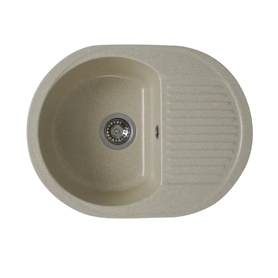 Гранітна мийка для кухні Platinum 6247 BORA глянець Пісок