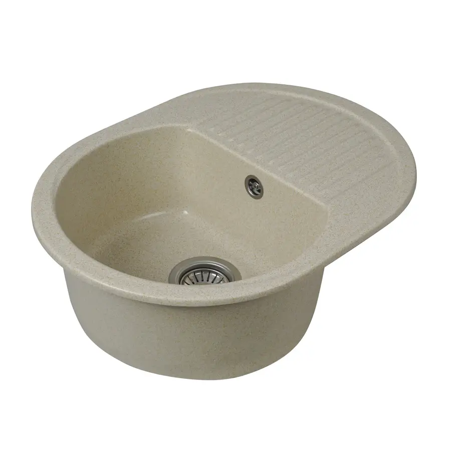 Гранітна мийка для кухні Platinum 6247 BORA глянець Пісок